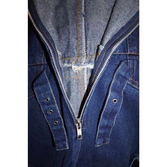 Vintage Y2K WTG Blues Denim Vest Girls Size 10/12 Zip Up Sleeveless Jean Top - Picture 4 of 5